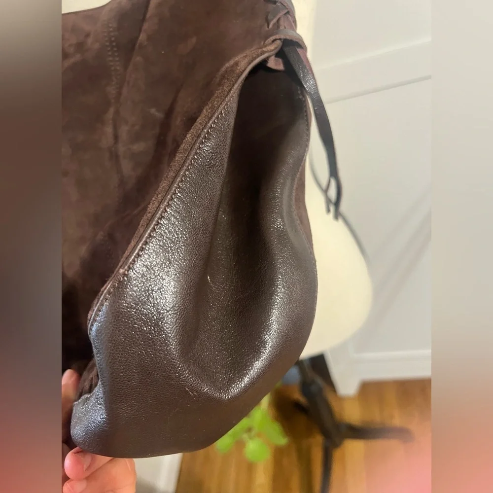 Chic Brown Suede Shoulder Bag